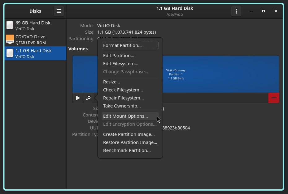 GNOME Disks Auto Mount Guide - Bazzite Documentation